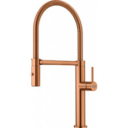 Franke Mythos Pescara Semi Pro SS 3153101057 Μπαταρία Κουζίνας Πάγκου Διπλής Παροχής Ανάμεικτη με Εύκαμπτο Ρουξούνι Χάλκινη