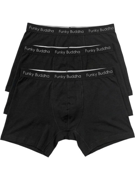 Funky Buddha Ανδρικά Μποξεράκια Σετ 3Pack Μαύρα FBM013-088-10