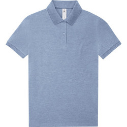 B&C Collection Γυναικεία Μπλούζα Polo Κοντομάνικη Γαλάζια PW463