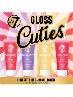 W7 Gloss Cuties Lip Balm Tube με Χρώμα 4x10gr