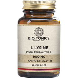 Bio Tonics L-Lysine 1000mg 60 Κάψουλες