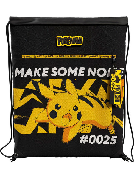Pokemon Pikachu Twilight Παιδική Τσάντα Πλάτης Γυμναστηρίου Μαύρη