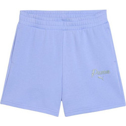 Puma Essentials Script Αθλητικό Γυναικείο Σορτς Ψηλόμεσο Γαλάζιο 691762-60