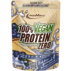 Ironmaxx 100% Vegan Zero Blueberry Cheesecake Φυτική Πρωτεΐνη Γράμμωσης Χωρίς Λακτόζη 500gr