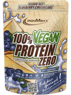 Ironmaxx 100% Vegan Zero Blueberry Cheesecake Φυτική Πρωτεΐνη Γράμμωσης Χωρίς Λακτόζη 500gr