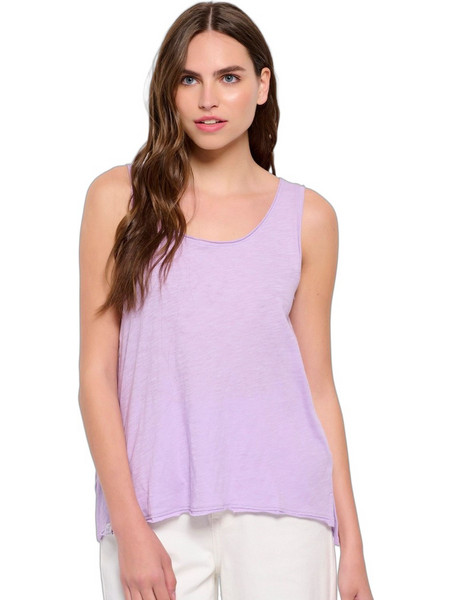 Funky Buddha Γυναικείο Καλοκαιρινό Top Βαμβακερό Λιλά FBL007-400-04