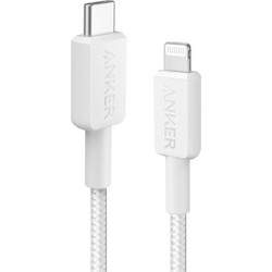 Anker A81B6G21 Braided USB-C to Lightning Cable 1.8m White
