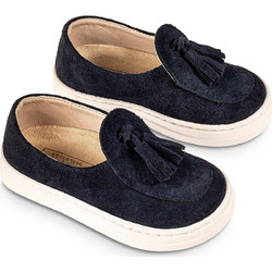 Babywalker Βαπτιστικά Loafers για Αγόρι Δερμάτινα Ανατομικά Navy Μπλε EXC5276