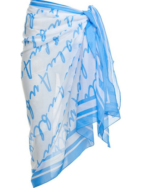 BLU4U Beachwear Signature Παρεό Μακρύ Γαλάζιο 22383115-60