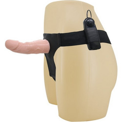 Baile Ultra Passionate Harness Strap On με Dildo 16cm & Δόνηση Flesh