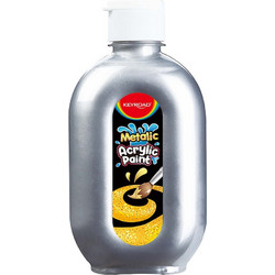 Keyroad Metallic Silver Ακρυλικό Χρώμα Ζωγραφικής 300ml