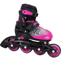 Roces Jokey X Inline Αυξομειούμενα Rollers Παιδικά Μαύρα Φούξια