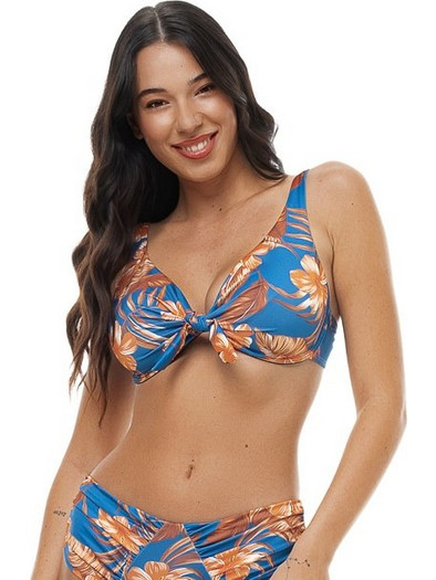 Bluepoint Bikini Top Floral Μπλε Πορτοκαλί 26066127D-04