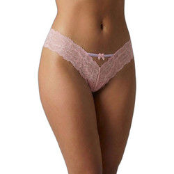 Milena By Paris Γυναικείο Sexy Brazil με Δαντέλα Ροζ 1614