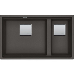 Franke Kubus 2 KNG 160 Υποκαθήμενος Νεροχύτης Γρανίτη Slate Grey 76x46cm