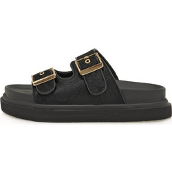 Exe Γυναικεία Σανδάλια Suede Μαύρα U403R2322-877