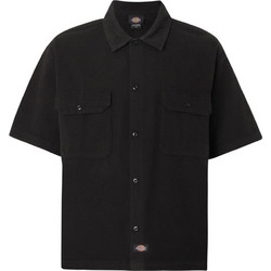 Dickies Ανδρικό Πουκάμισο Βαμβακερό Κοντομάνικο Κανονική Γραμμή Μαύρο DK0A88N9BLK1