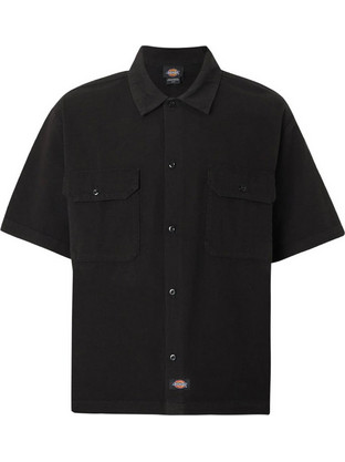 Dickies Ανδρικό Πουκάμισο Βαμβακερό Κοντομάνικο Κανονική Γραμμή Μαύρο DK0A88N9BLK1