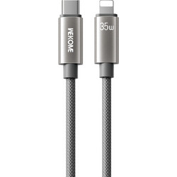 WK WDC-65 Braided USB-C to Lightning Cable 35W 1.2m Grey
