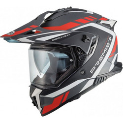 Premier Discovery GL17BM Black Red White Κράνος Μηχανής On / Off