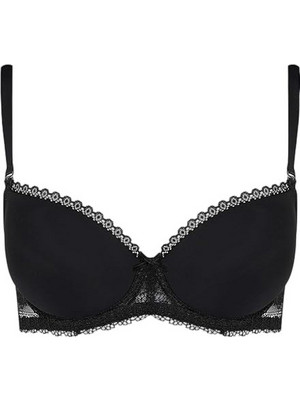 Esotiq Kassidy Σουτιέν Balconette Push Up με Μπανέλα Μαύρο 23973