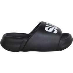 Superdry Γυναικείες Παντόφλες Καλοκαιρινές Flatforms Ανατομικές Αντιολισθητικές Μαύρες TXS24108