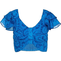 Lynne Γυναικείο Καλοκαιρινό Crop Top Royal Blue 051-510025-68