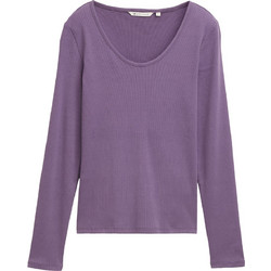 Tom Tailor Γυναικείο Χειμερινό Top Ριπ Μωβ 1048986-11659