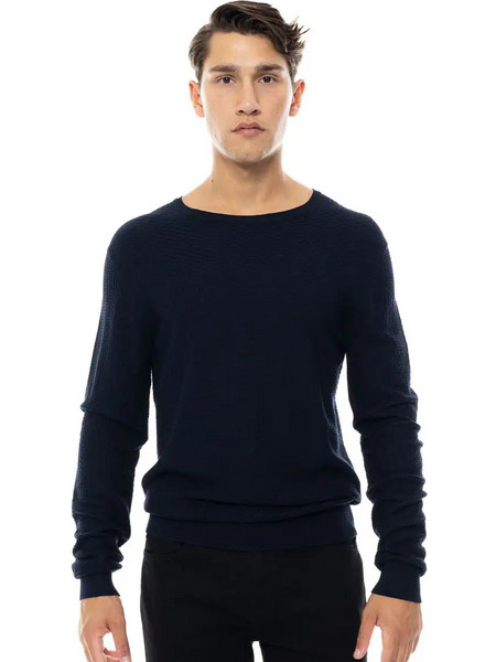 Smart Ανδρική Πλεκτή Μπλούζα Navy Μπλε 48-206-047