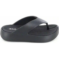 B-Soft Γυναικείες Σαγιονάρες Flatforms Αντιολισθητικές Μαύρες 221-2504