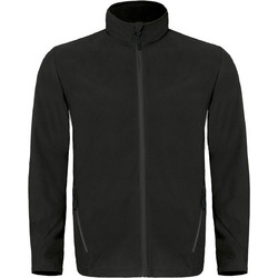 B & C Ανδρική Ζακέτα Fleece με Φερμουάρ Μαύρη FM717-210