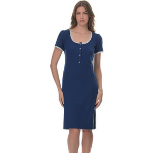 PNN Nightwear Γυναικείο Νυχτικό Καλοκαιρινό Βαμβακερό Navy Μπλε 0262-0403-1 PNN Nightwear Γυναικείο Νυχτικό Καλοκαιρινό Βαμβακερό Navy Μπλε 0262-0403-1