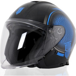 Str Avio Black Blue Κράνος Μηχανής Jet