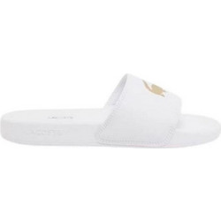 Lacoste Γυναικείες Παντόφλες Καλοκαιρινές Αντιολισθητικές Κολυμβητηρίου Λευκές 7-51CFA000EALM
