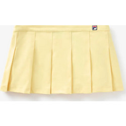 Fila Hailey Bieber Μίνι Φούστα Υφασμάτινη Πλισέ Κίτρινη RW511173-700