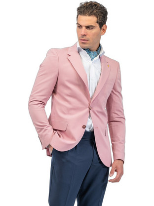 Vittorio Artist Bonnato Καλοκαιρινό Ανδρικό Blazer Υφασμάτινο με Στενή Εφαρμογή Ροζ 900-24