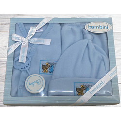 Linea Σετ Ρούχων για Νεογέννητο Αγόρι Bambini Γαλάζια 4τμχ