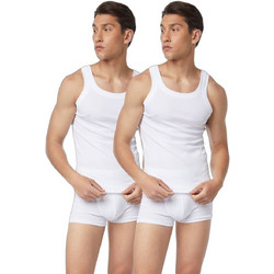 Minerva Comfort Αμάνικα Ανδρικά Φανελάκια Βαμβακερά Σετ 2Pack Λευκά 90-11012-05