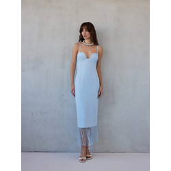 Mix & Match Valentina Midi Καλοκαιρινό Φόρεμα για Γάμο / Βάπτιση Γαλάζιο SS2608