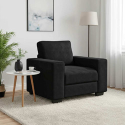 vidaXL Πολυθρόνα Βελούδινη Μαύρη 4105252