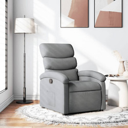 vidaXL Πολυθρόνα Relax με Υποπόδιο Ανακλινόμενη Γκρι 3205804