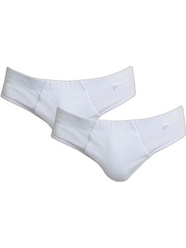 Walk Ανδρικά Σλιπ Βαμβακερά Λευκά 2Pack W1731-0101