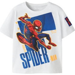 Name It Spider-Man Παιδικό T-Shirt Κοντομάνικο Λευκό Μπλε 13255666