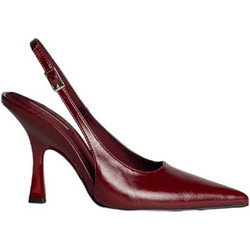 Corina Γόβες Slingback Δερμάτινες με Λεπτό Ψηλό Τακούνι Μπορντό M6225