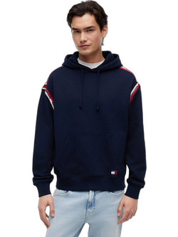 Tommy Jeans Ανδρικό Φούτερ με Κουκούλα & Τσέπες Navy Μπλε DM0DM23155-C1G