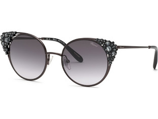 Chopard SCHL06S 530530 Γυναικεία Γυαλιά Ηλίου Πεταλούδα Μεταλλικά Μαύρα με Μαύρο Φακό