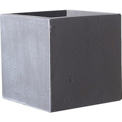 Supergreens Rocky Γλάστρα Τετράγωνη Πήλινη Γκρι 23x23x23cm A-6050-8