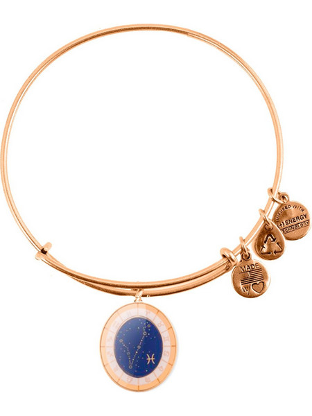 Alex and Ani Γυναικείο Βραχιόλι Βέργα Ροζ Χρυσό A15EN36YG