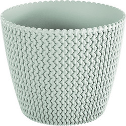 Prosperplast Splofy Γλάστρα Στρογγυλή Πλαστική Λευκή 29.5x24.9cm DSP300-S449