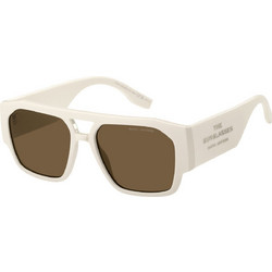 Marc Jacobs MARC860S SZJ Γυναικεία Γυαλιά Ηλίου Τετράγωνα Κοκάλινα Λευκά με Καφέ Φακό
